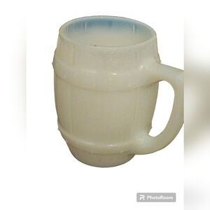 Vintage USA Degerhart White Opalin Opaque toothpick holder.